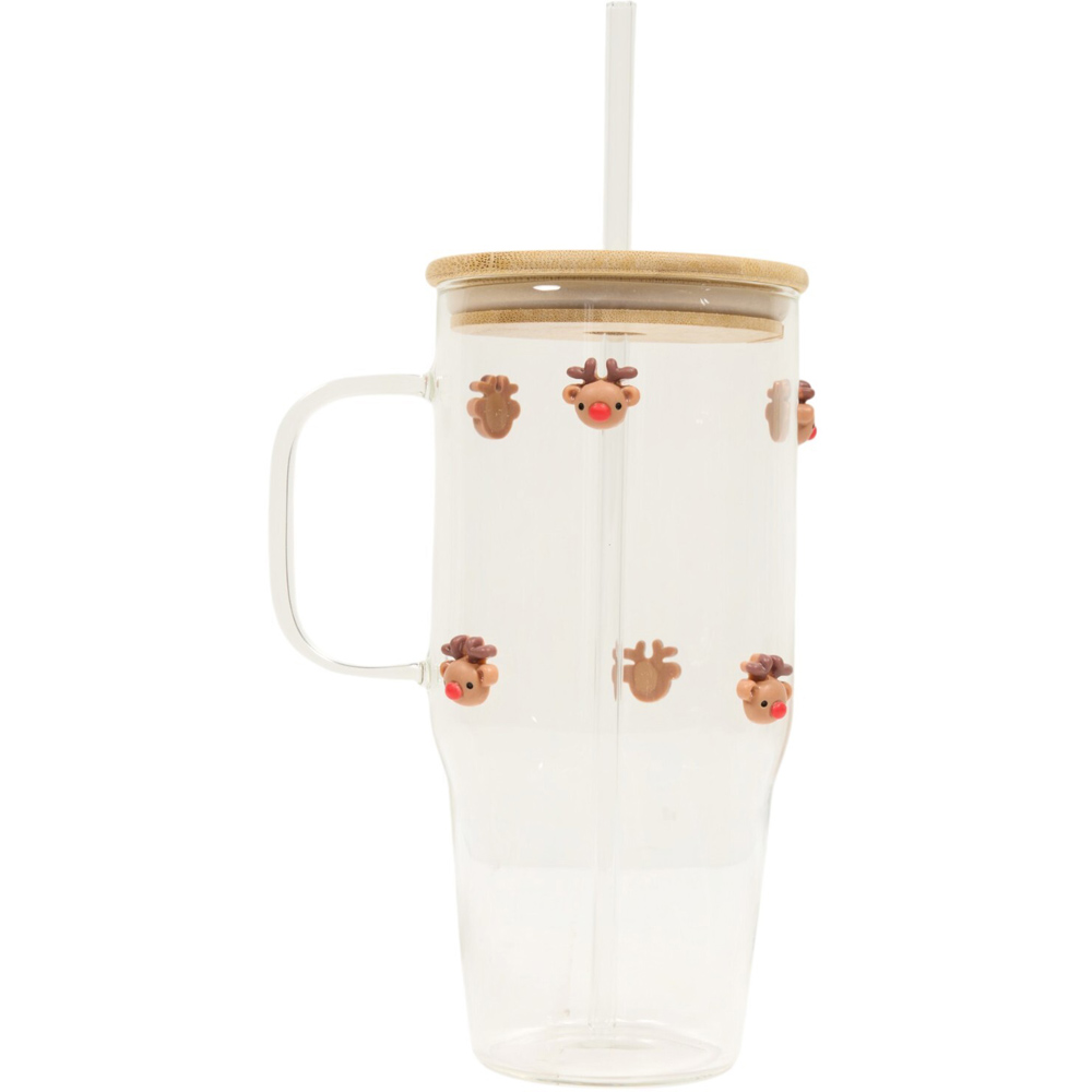Christmas Icon Jumbo Drinking Jar with Straw Image 2