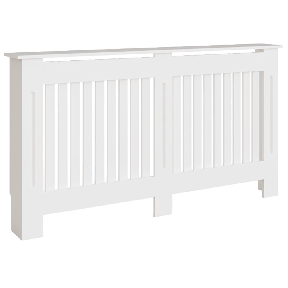 GFW Harrison White Open Slat Radiator Cover Large Image 1