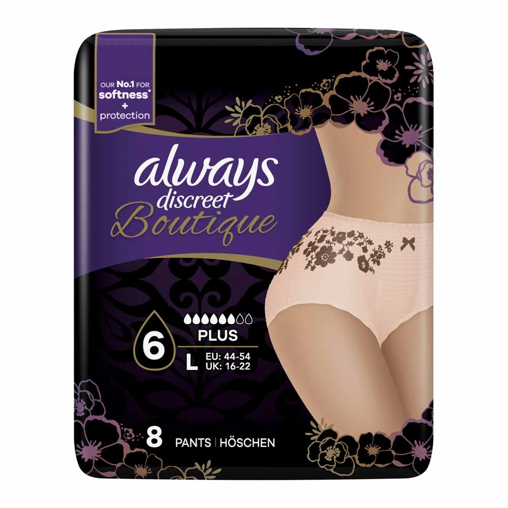 Always Discreet Boutique Large Pants 8 pack Image 1