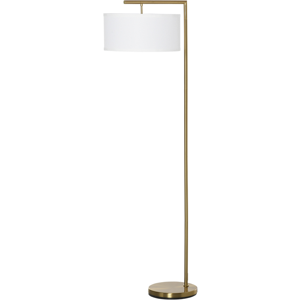 Portland Gold and White Floor Lamp Image 1