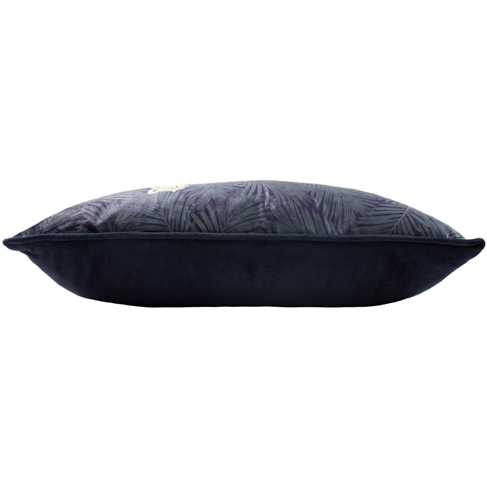 Paoletti Cheetah Forest Navy Velvet Cushion Image 3