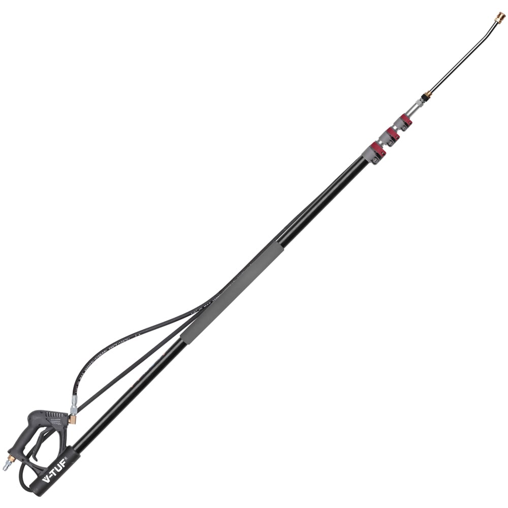 V-TUF T2.9800G Pressure Washer Extendable Lance 2.5 to 8m with Belt and Gutter Cleaning Attachment Image 1