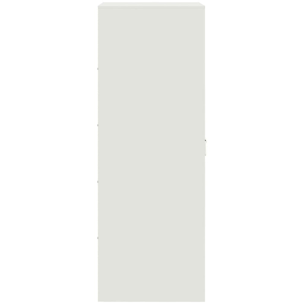 vidaXL Single Door Steel White Sideboard Image 6