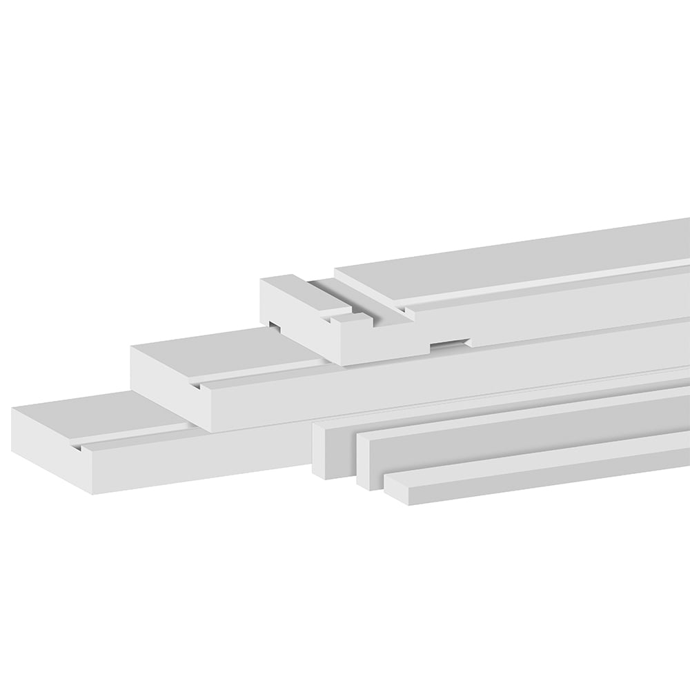 JB Kind Trenched Hardwood White Primed FD30 Fire Internal Door Lining Set 2070 x 108mm Image 3