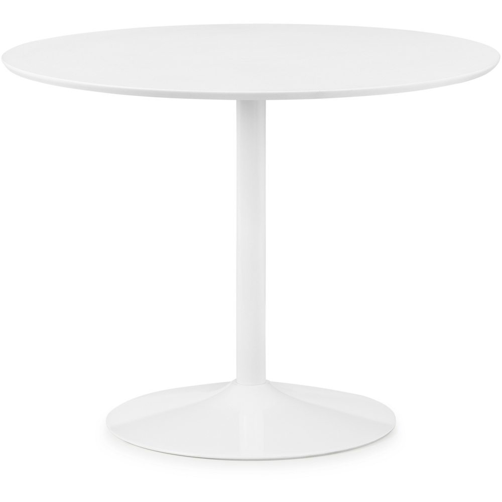 Julian Bowen Blanco 4 Seater Round Pedestal Dining Table White Image 2