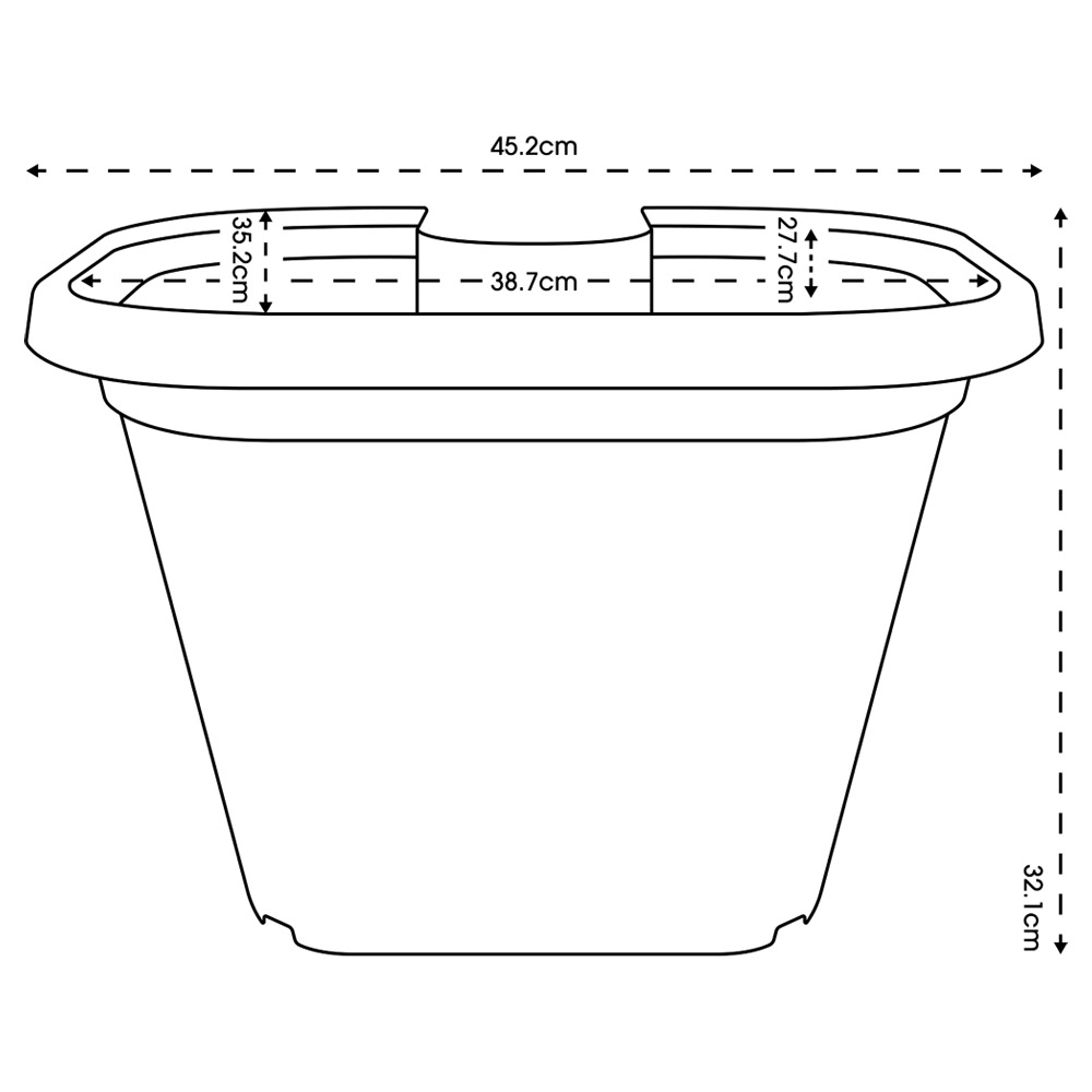 Clever Pots Grey Plastic Downpipe Plant Pot 20L Image 3