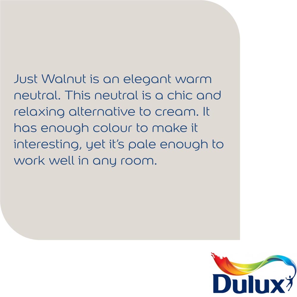 Dulux Walls & Ceilings Just Walnut Matt Emulsion Paint 5L Image 6
