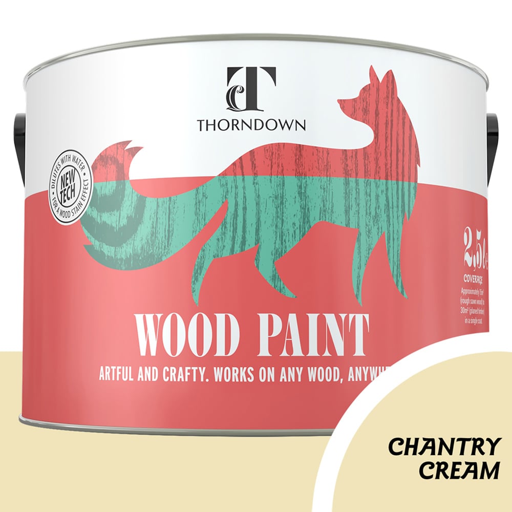 Thorndown Chantry Cream Satin Wood Paint 2.5L Image 4