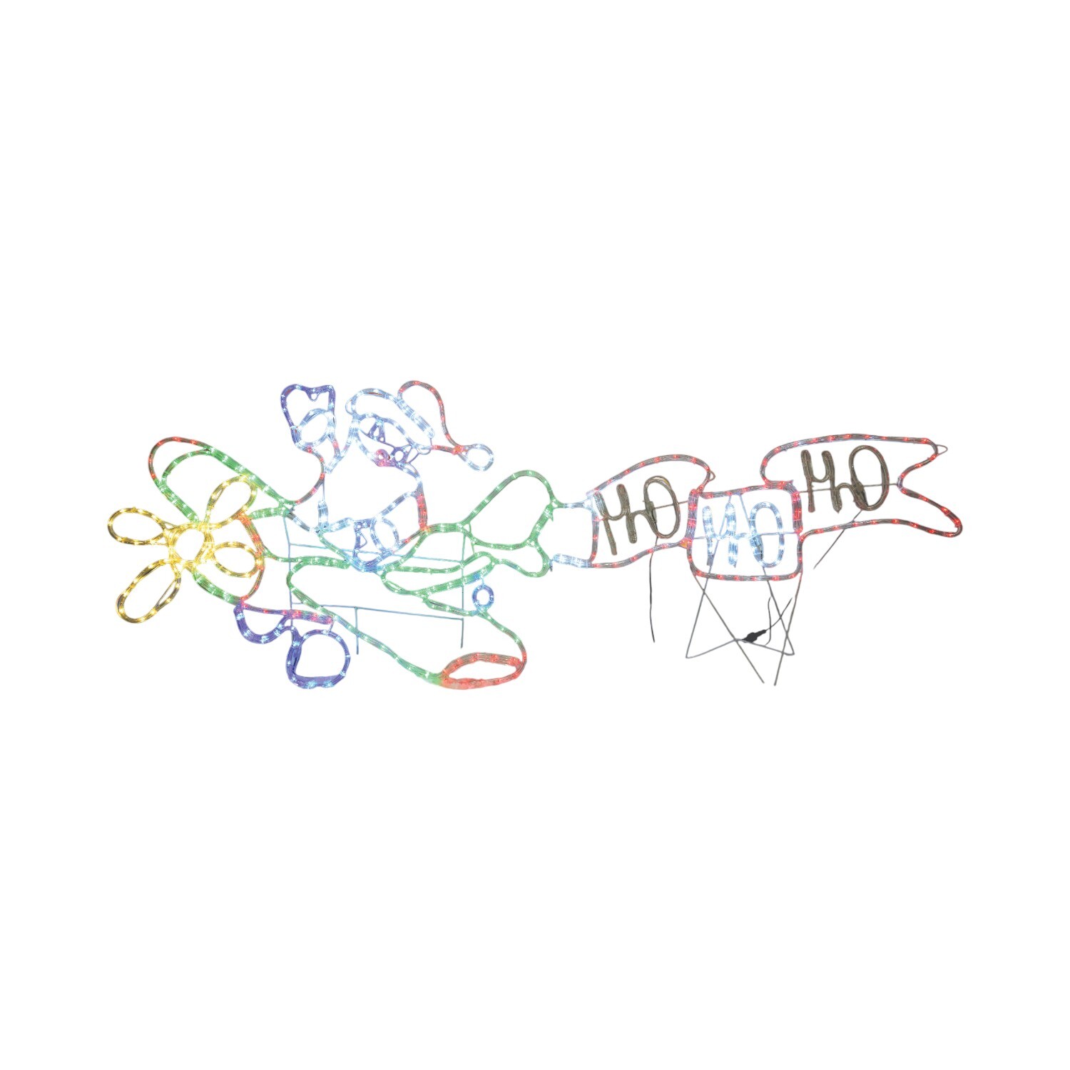Santa Plane Rope Light - Multicolour Image
