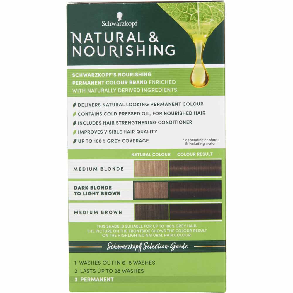 Schwarzkopf Natural and Nourishing Vegan Dark Brown 570 Hair Dye Image 2