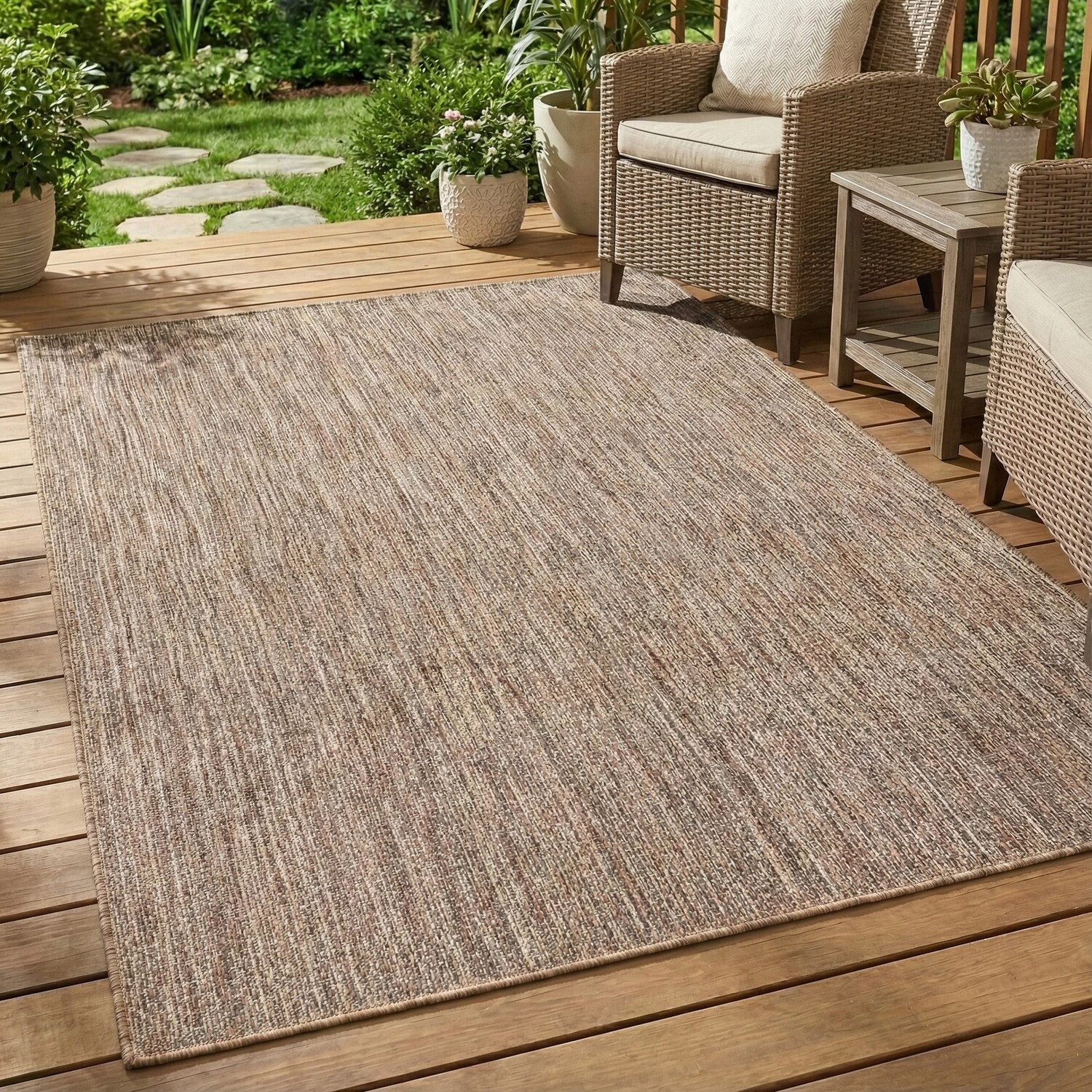 Alicante Indoor and Outdoor Rug Almond 120cm Image 2