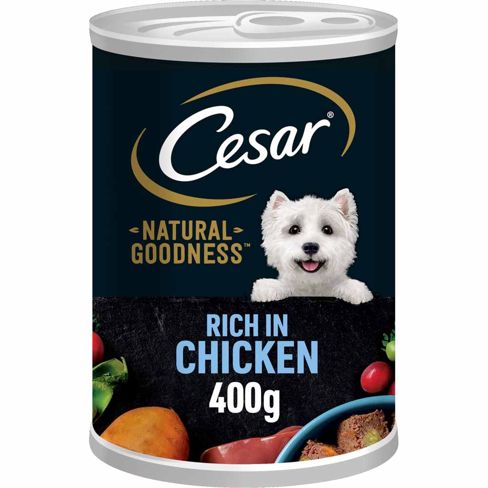 Cesar Natural Goodness Chicken and Veg Adult Wet Dog Food Tin 400g Image 1