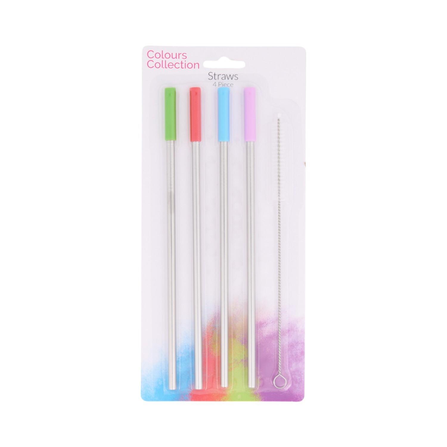 4 Piece Colours Collection Straws Image 1