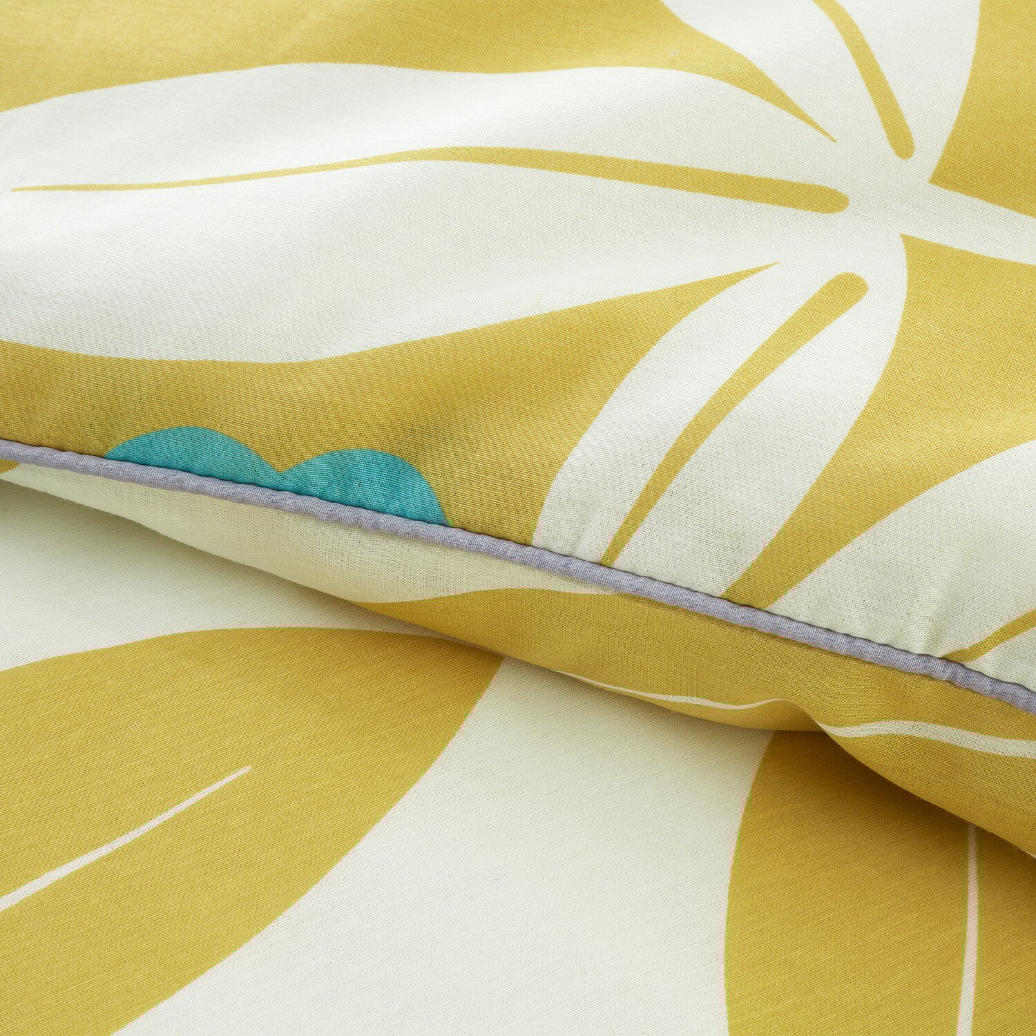 Divante Aurelia Floral Duvet Cover and Pillowcase Set  - Ochre / Double Image 4