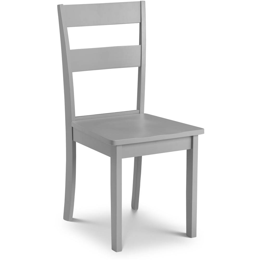 Julian Bowen Kobe Set of 2 Grey Dining Chair Image 3