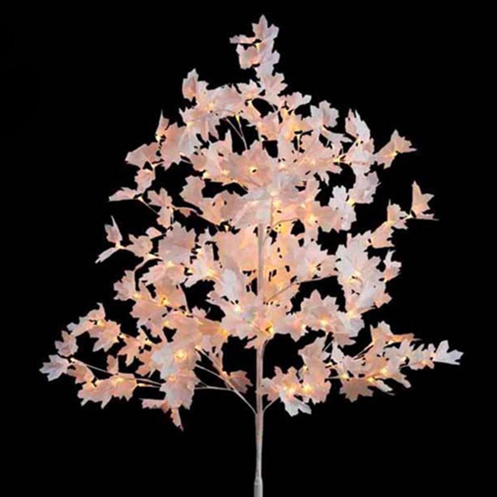 Wilko 5ft White Maple Leaf Light Up Tree Image 2