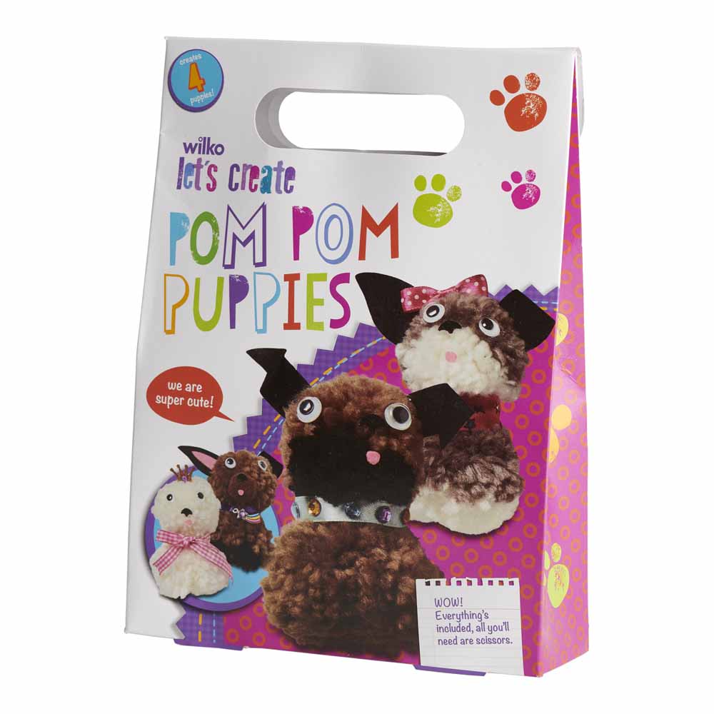 Perth Alvorlig reductor Wilko Make Your Own Pom Pom Puppies | Wilko