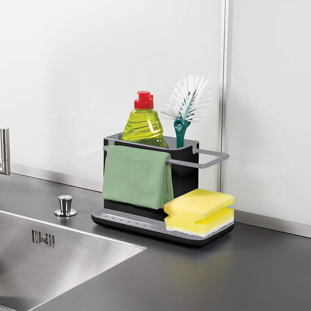 Living and Home Black Kitchen Holder and Sink Organiser Image 8