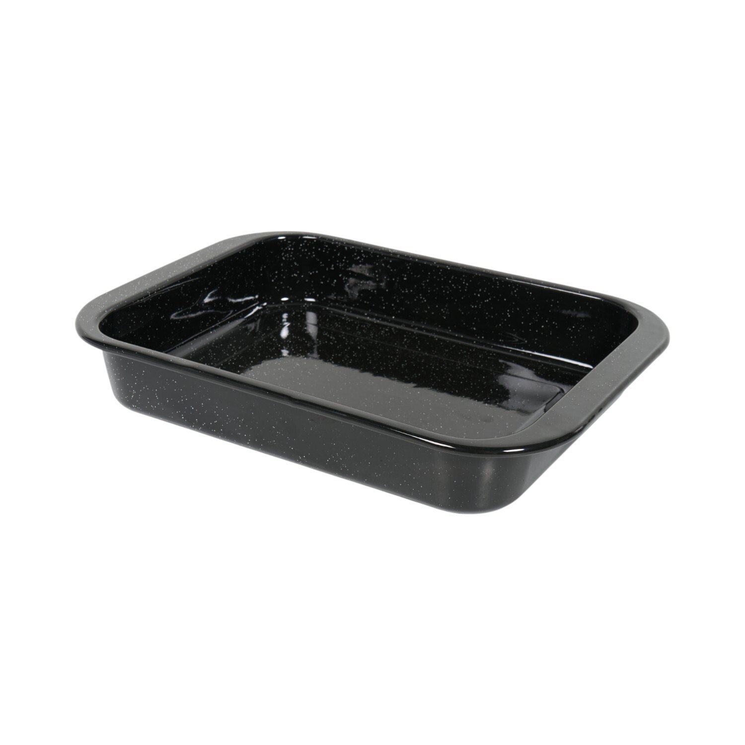 My Kitchen Medium Enamel Roaster Black Image 1