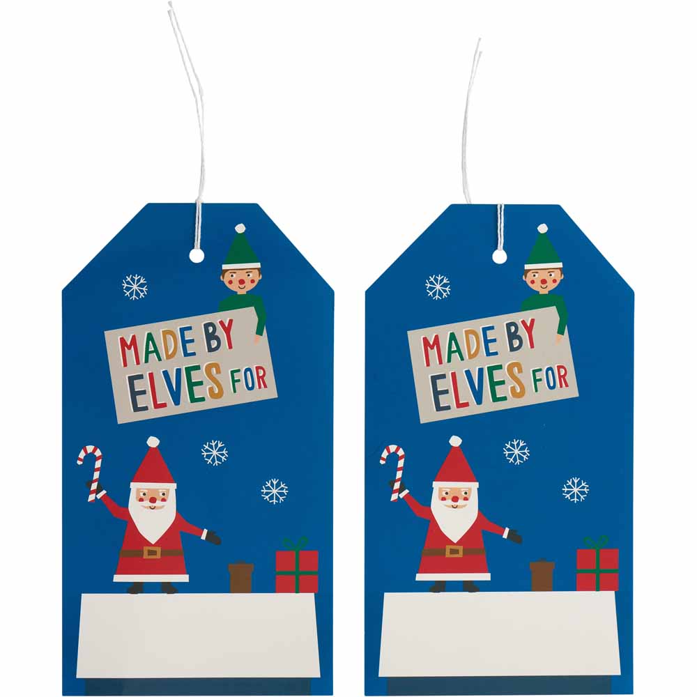 Wilko Merry Giant Made by Elves Personalised Tags 2 Pack Image 1