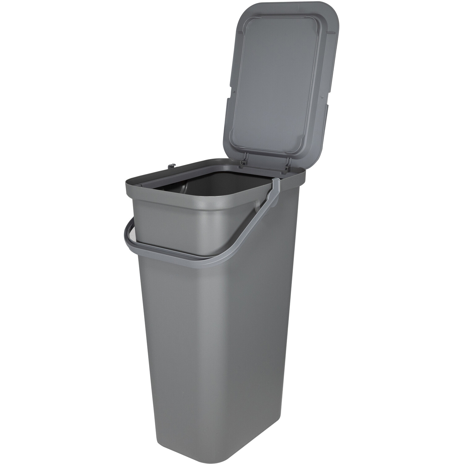 Moda Large Recycling Bin with Handle Grey Image 3