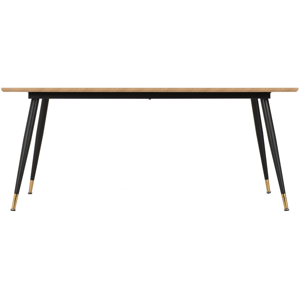 Seconique Hamilton Black Medium Oak Effect Dining Table Large Image 4