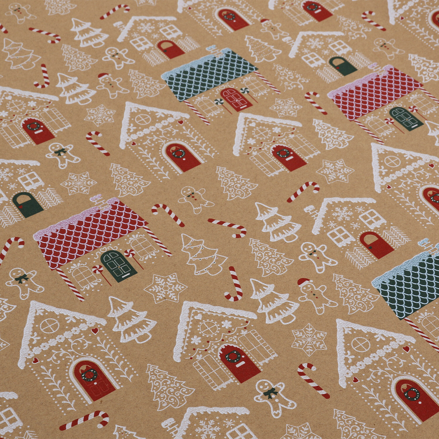 Kraft Festive Scenes Wrapping Paper 4m - Brown Image 3