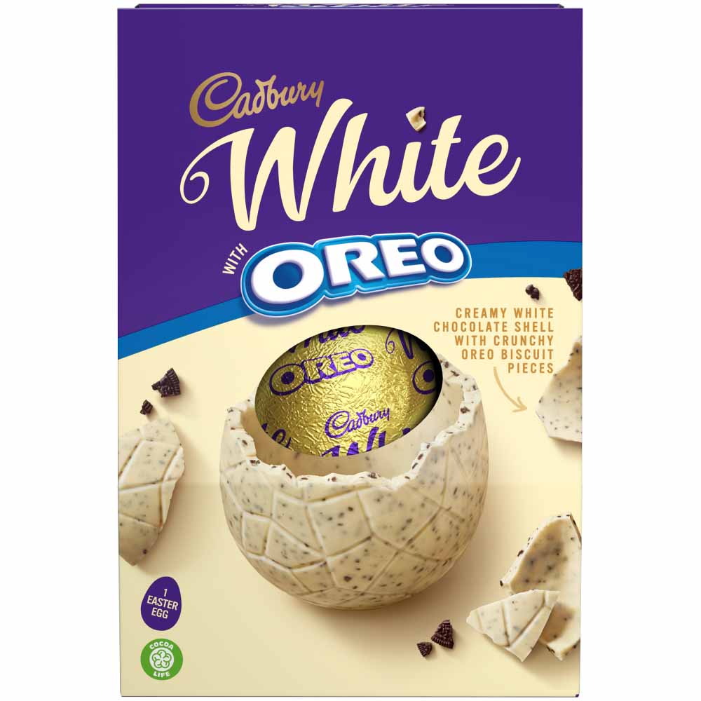 Cadbury White Chocolate Oreo Easter Egg Large 220g Image 2