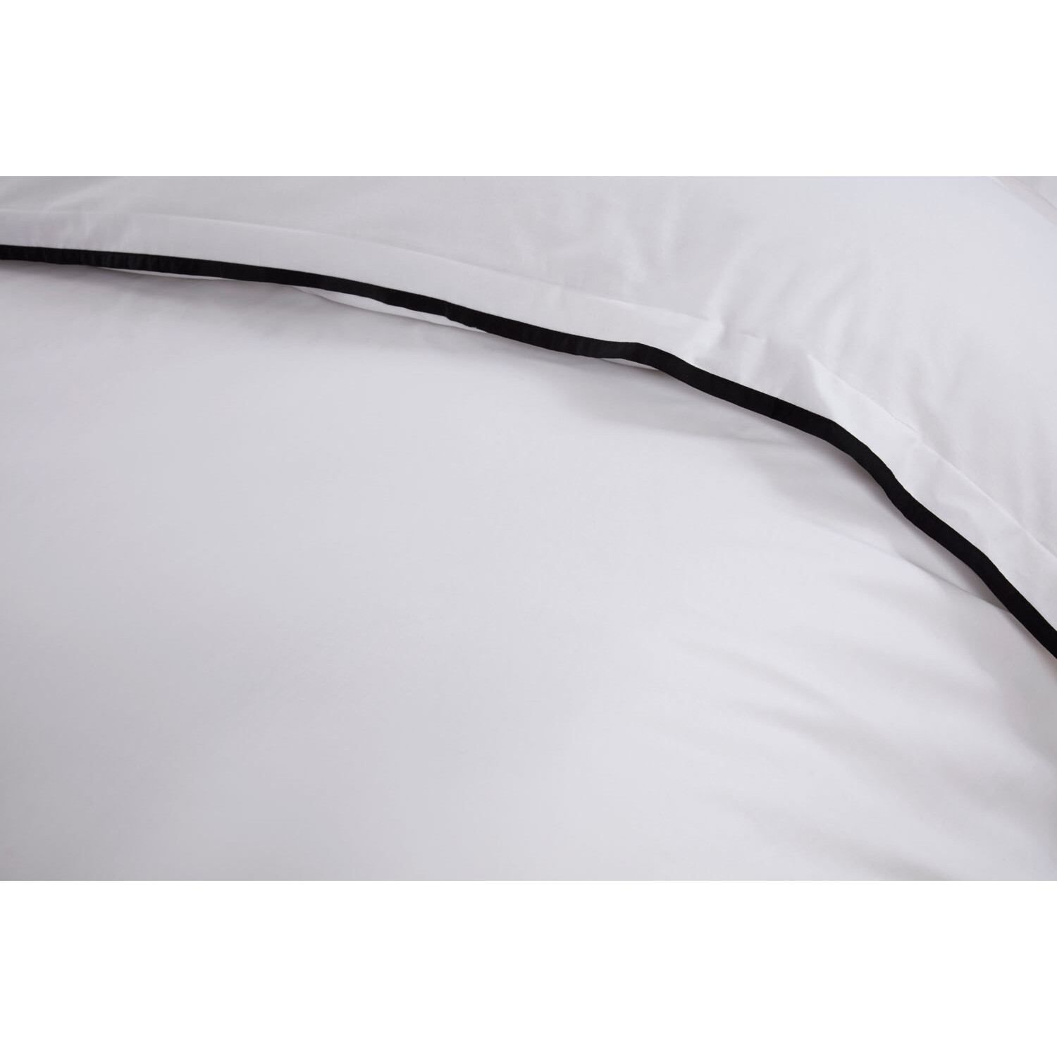 Divante Alston Double White Oxford Trim Duvet Cover and Pillowcase Set Image 4