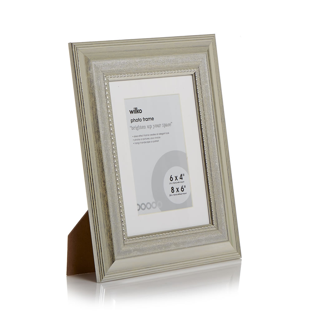 Wilko Dorchester Silver Photo Frame 8 x 6 Inch Image 2