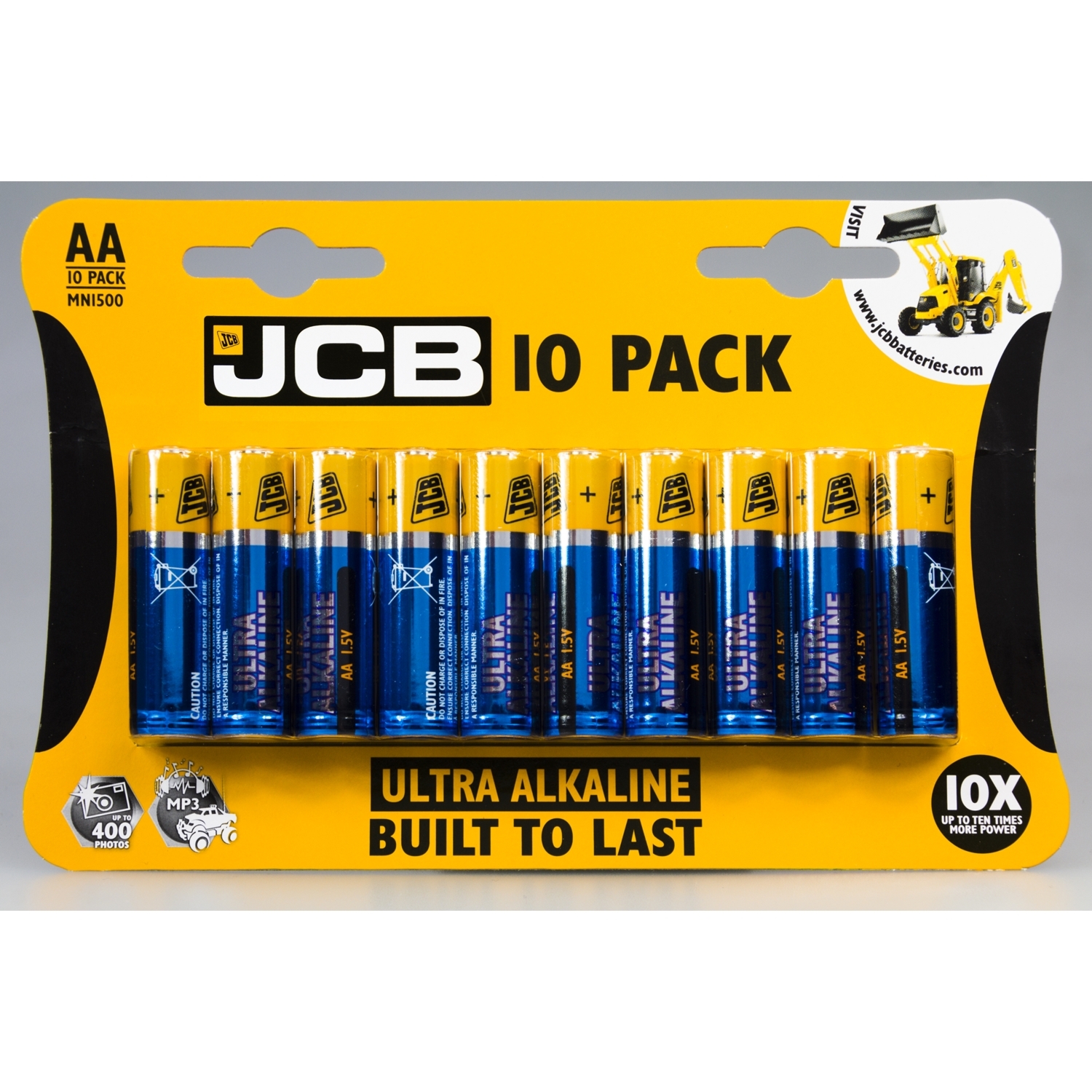 JCB AA 10 Pack Ultra Alkaline Batteries Image