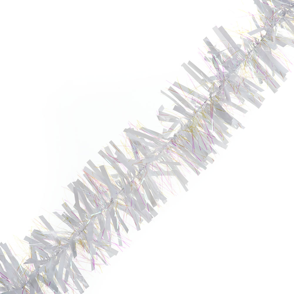 Wilko White Pearlescent Tinsel Image
