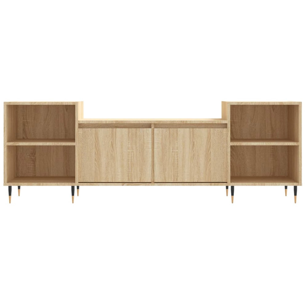 vidaXL 2 Door 4 Open Shelf Sonoma Oak TV Cabinet Image 4