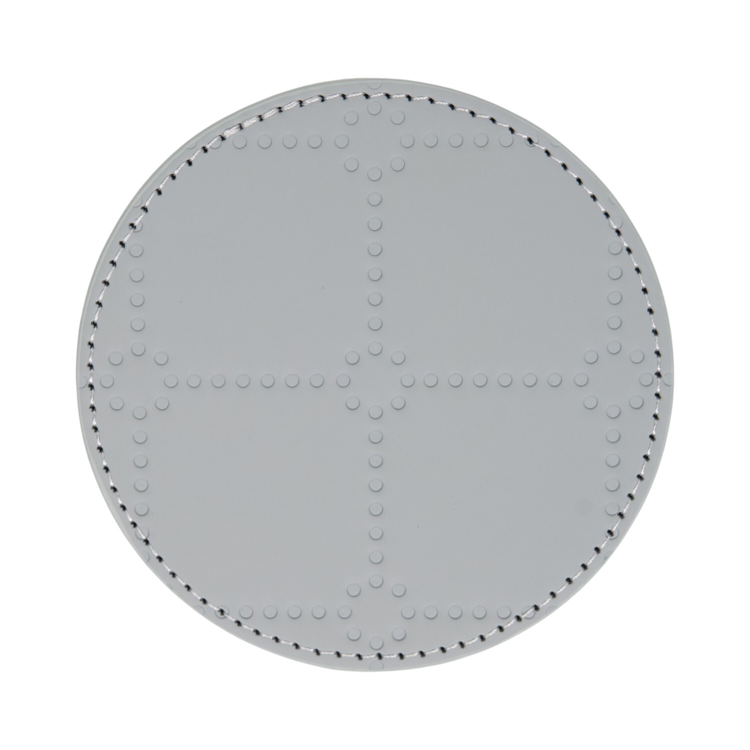 Pack of 4 Quilted Faux Leather Coasters Grey Image 3
