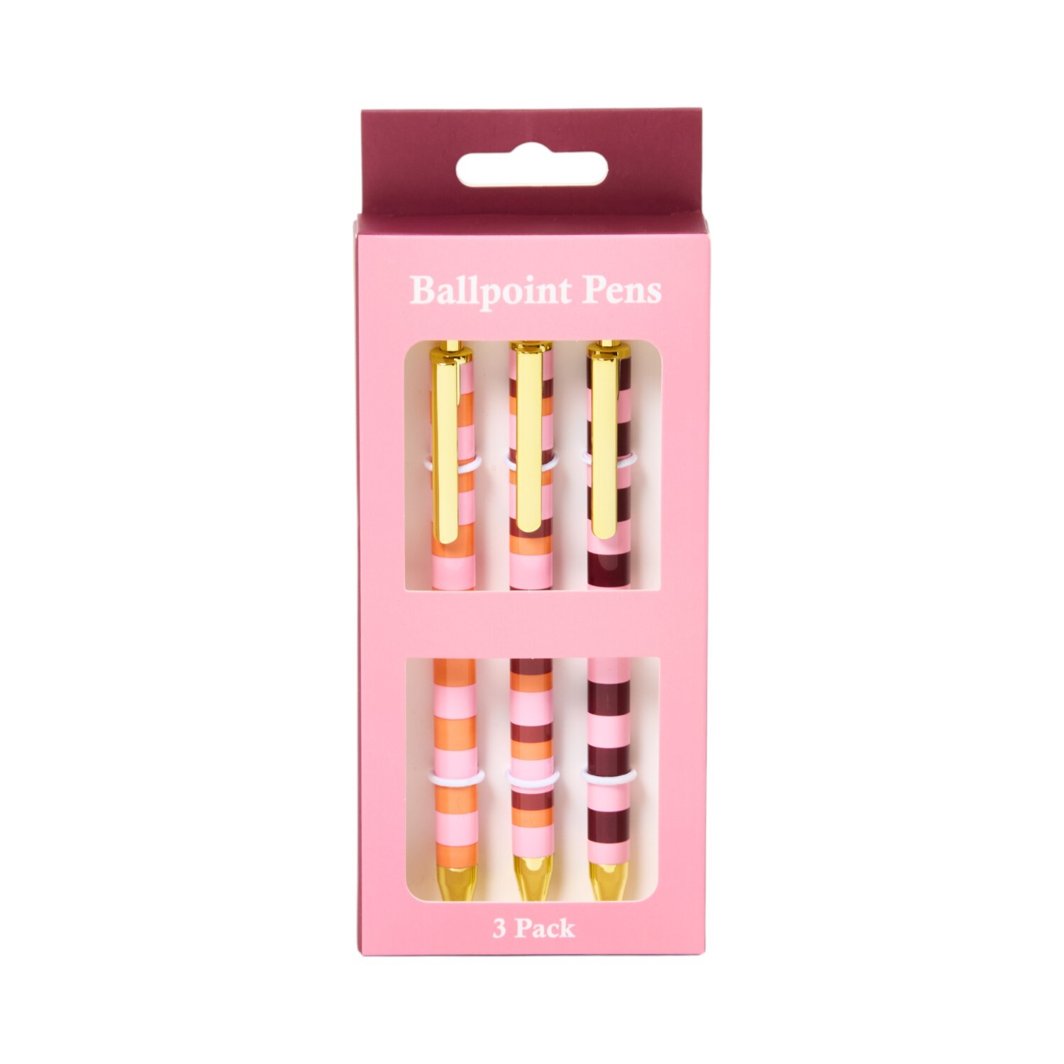 Pack of 3 Striped Ballpoint Pens Image 2