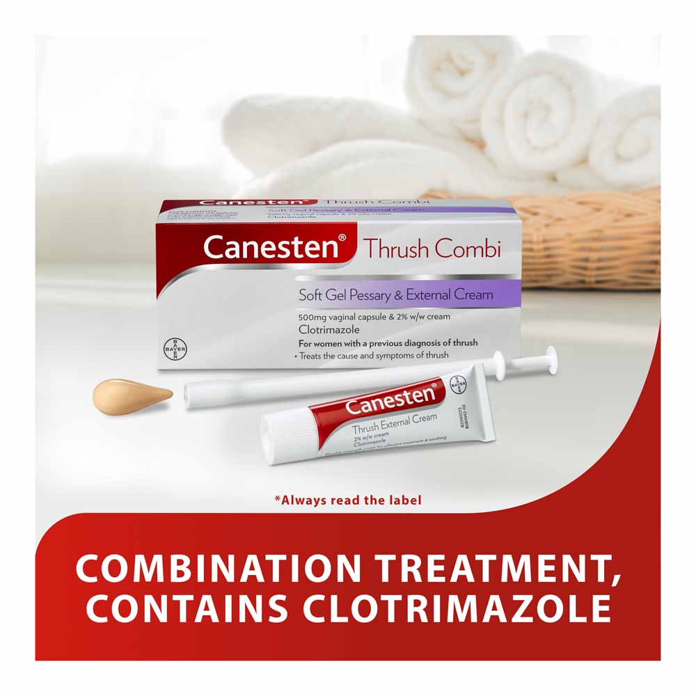 Canesten Thrush Combi Soft Gel Pessary & External Cream Wilko