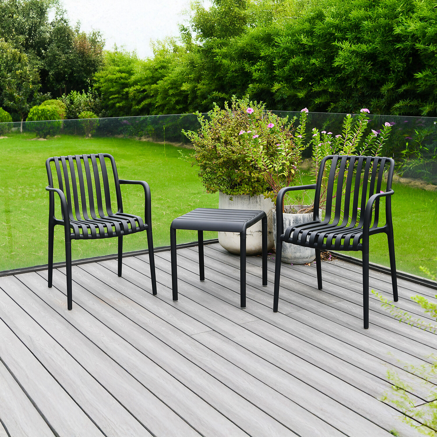 Emerson Bistro Set Black Image 2