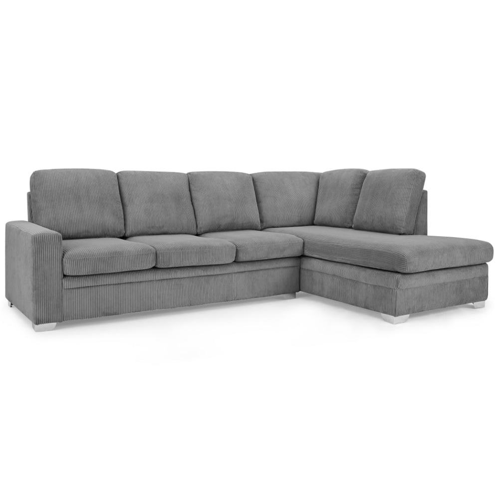 Home Detail Alcott 6 Seater Grey Jumbo Cord Fabric Right Hand Corner Sofa Image 2