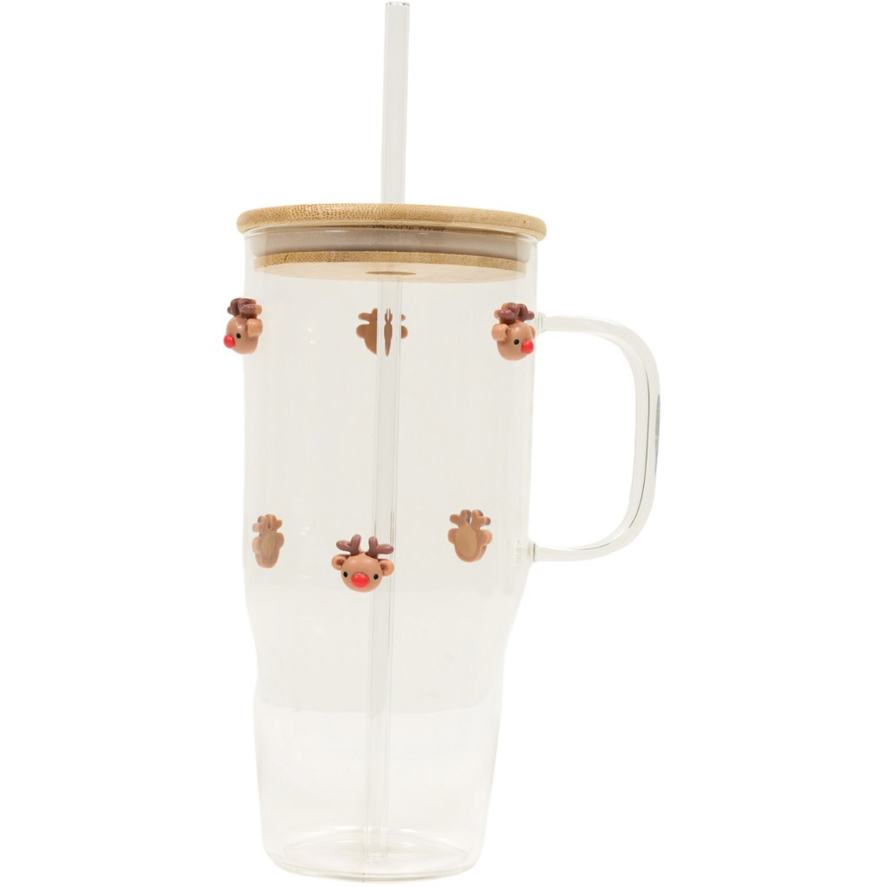 Christmas Icon Jumbo Drinking Jar with Straw Image 5