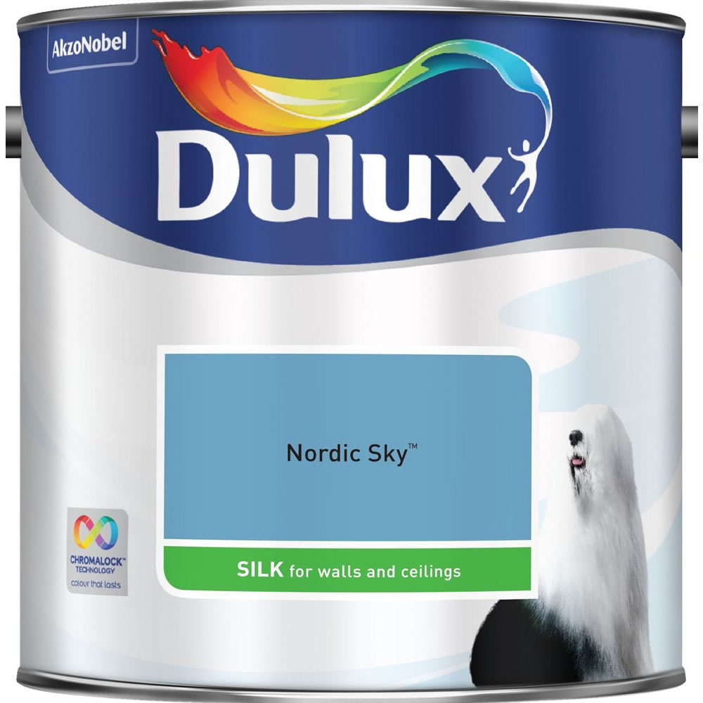 Dulux Nordic Sky Silk Emulsion Paint 2.5L Image 1