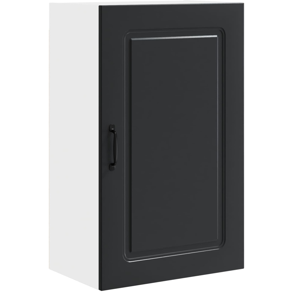 vidaXL Kalmar Single Door Black Wall Kitchen Cabinet Image 2
