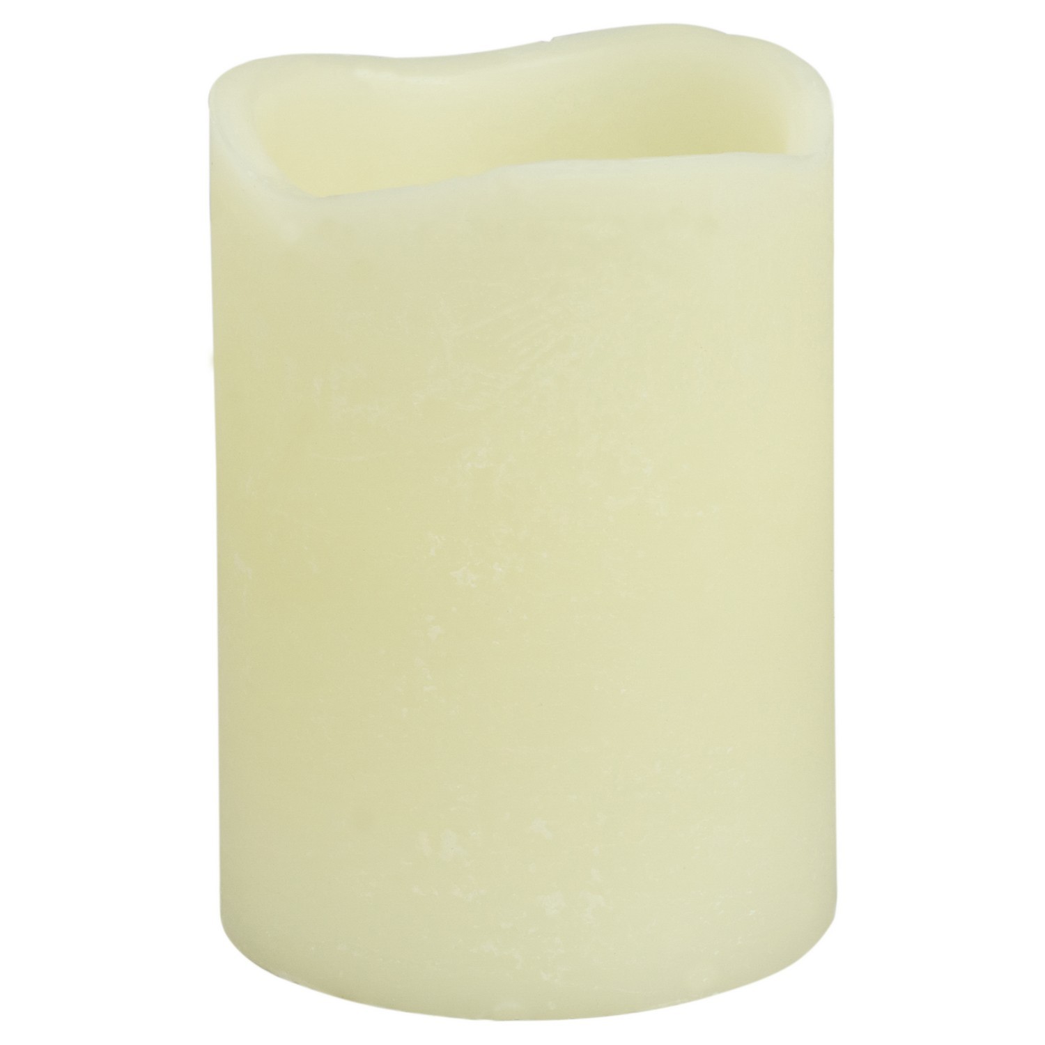 Cream Scented LED Pillar Candle 10.2cm Image 1