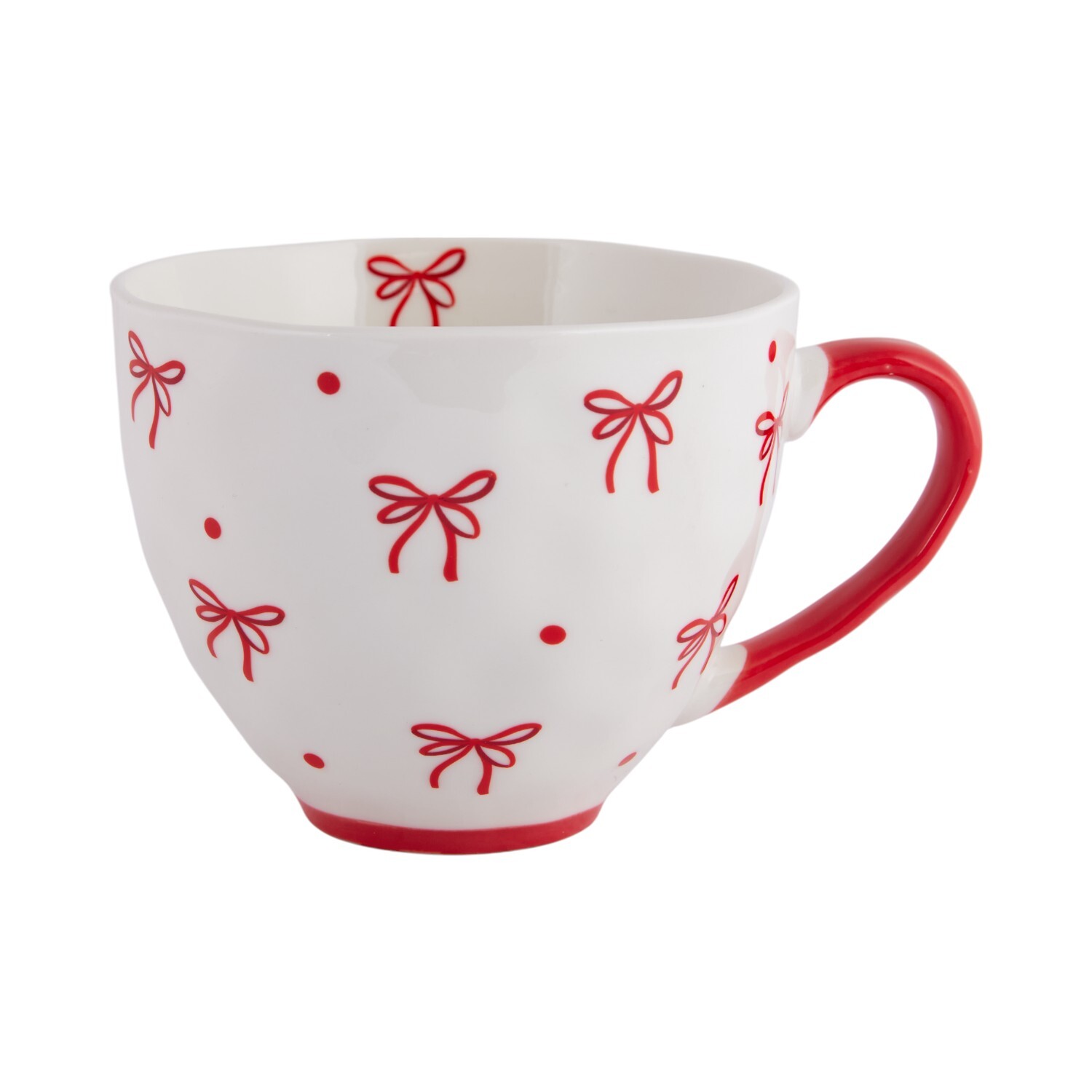 Bow Mug White and Red Image 1