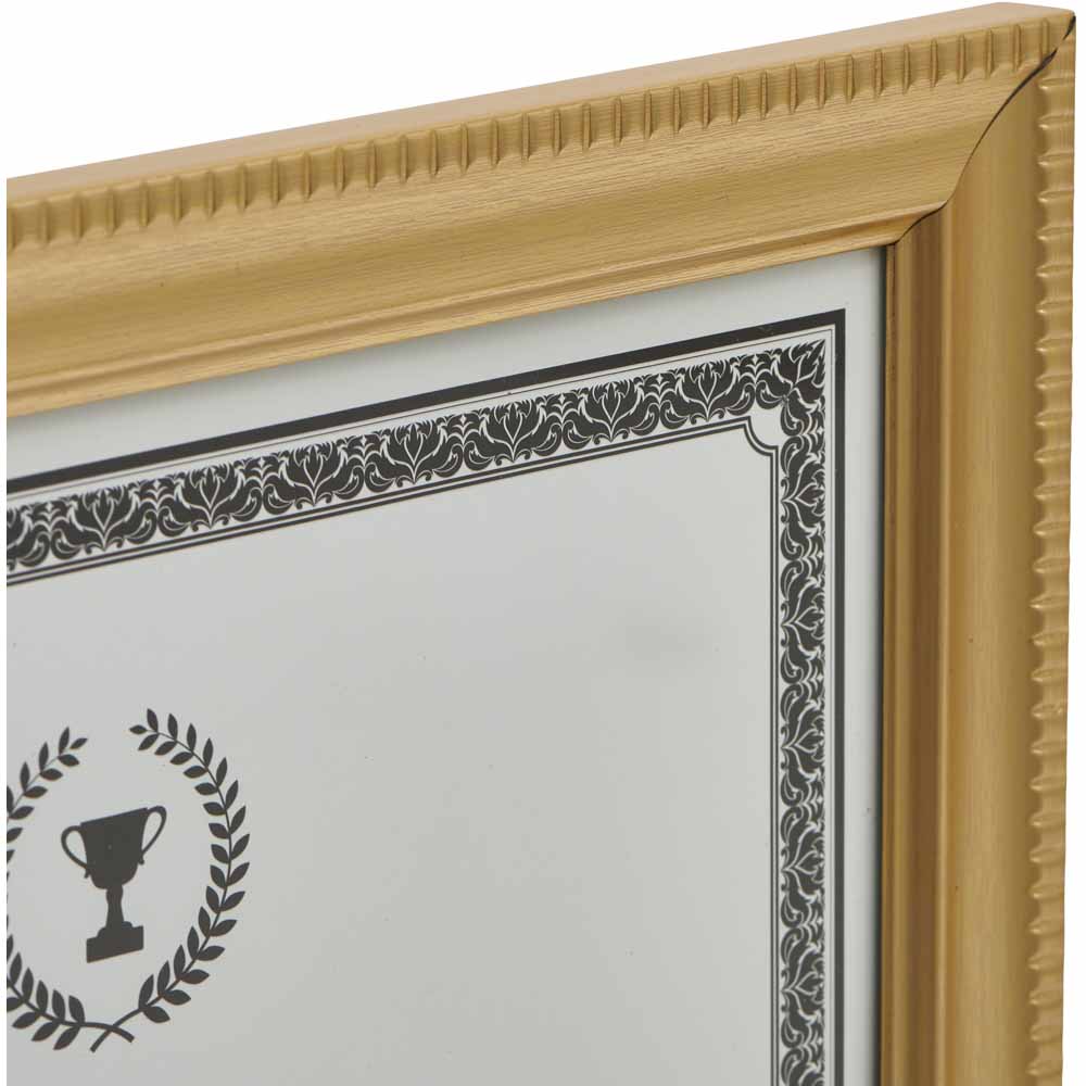 Wilko Gold Certificate Frame A4 Image 3