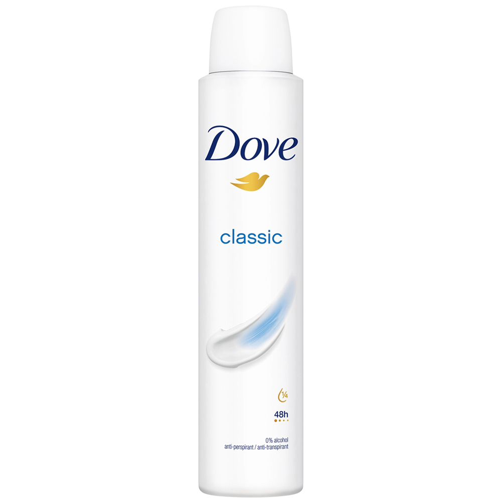 Dove Classic Antiperspirant Deodorant Spray 200ml Image 1