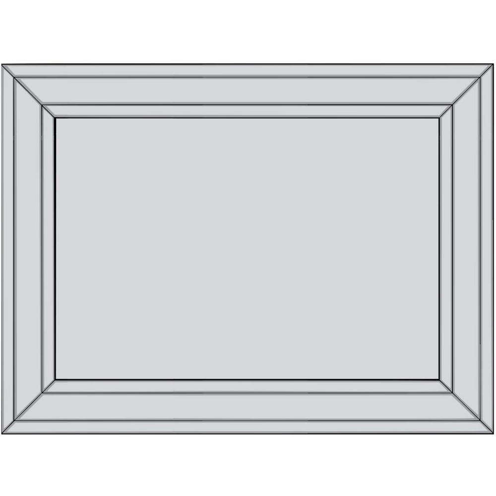 MirrorOutlet Langley Bevelled Wall Mirror 144 x 116cm Image 3