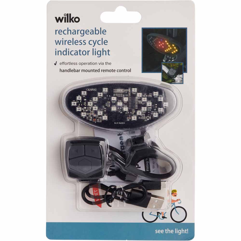 Wilko Rechargable Wireless Bike Indicator Set Image 4