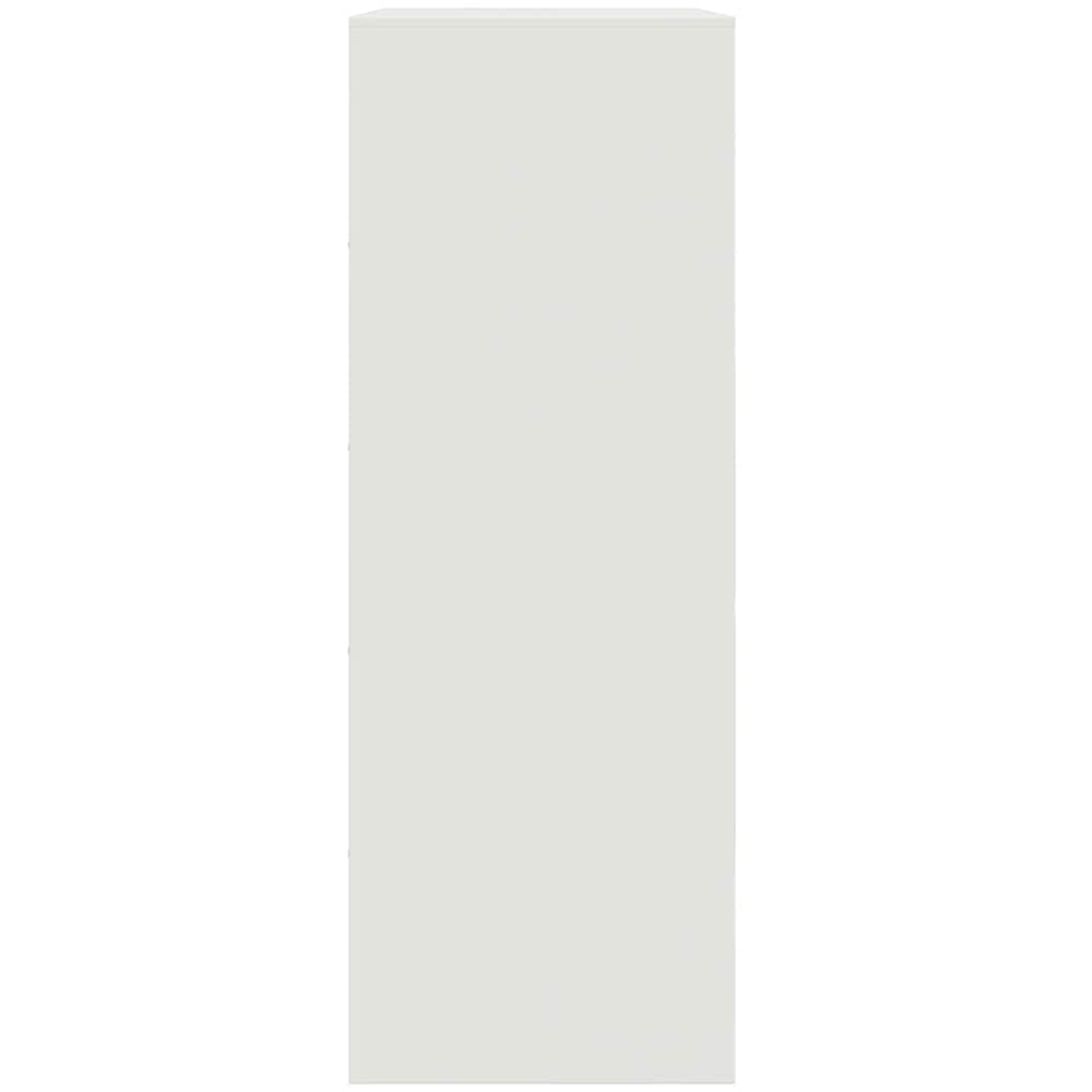 vidaXL 2 Door 2 Shelf White Seel Sideboard Image 8