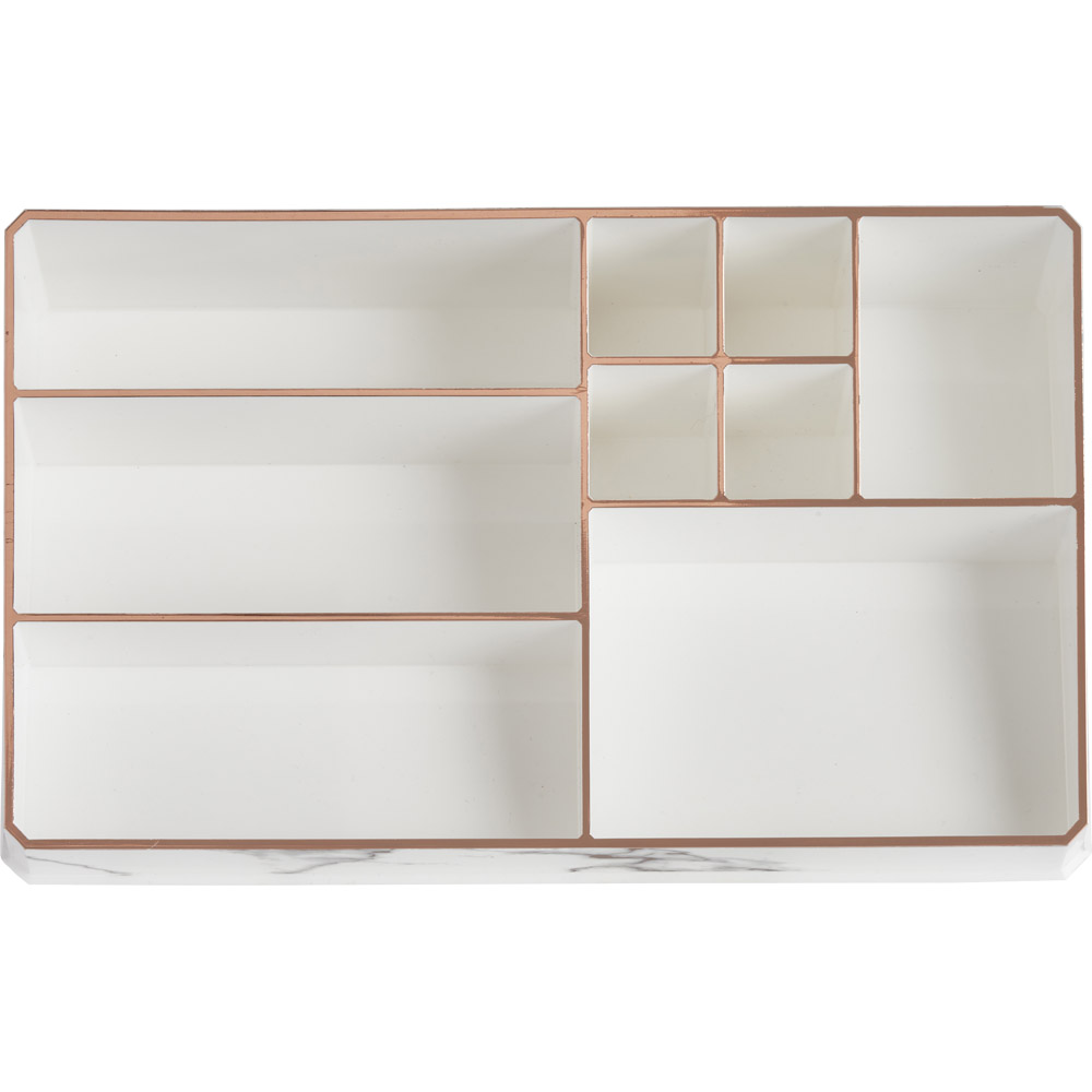 Wilko Marble & Rose Gold Cosmetic Tidy Image 3