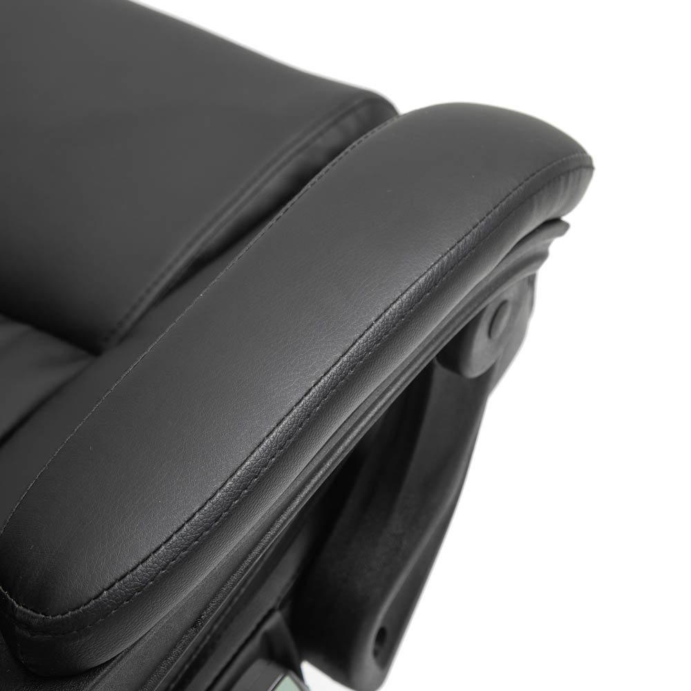 Portland Black PU Leather Swivel Massage Office Chair Image 6